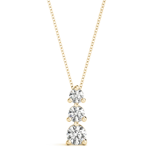 Rupert Lab-Created Diamond Yellow Gold Prong Set Designer Pendant Necklace