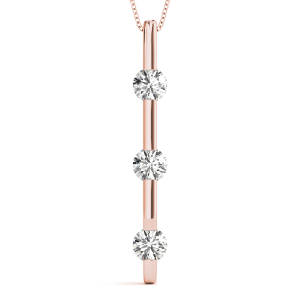 Filip Lab-Created Diamond Rose Gold Prong Set Designer Pendant Necklace