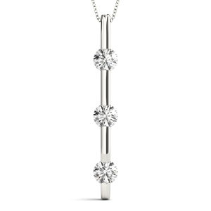 Filip Lab-Created Diamond Round cut Prong Set Designer Pendant Necklace