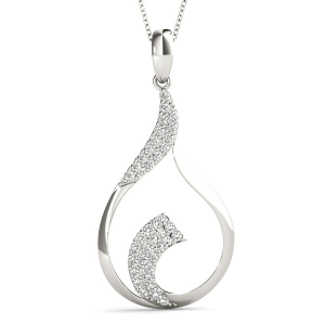 Ryker Lab-Created Diamond Round cut Prong Set Designer Pendant Necklace
