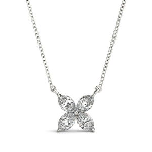Titus Lab-Created Diamond Marquise cut Prong Set Delicate Pendant Necklace