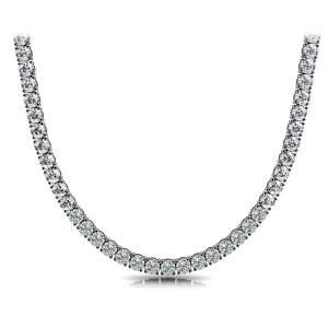 Vashti Lab-Created Round cut 4 Prong Set  Diamond Necklace