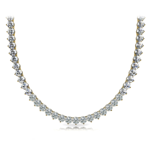 Varenya Lab-Created Rose Gold 3 Prong Set Diamond Necklace