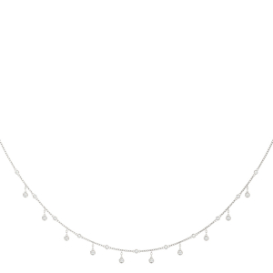 Vallon Natural Round cut Bezel Set  Diamond Necklace