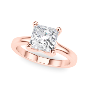 Sunshine Lab-Created Diamond Rose Gold Classic Solitaire Engagement Ring