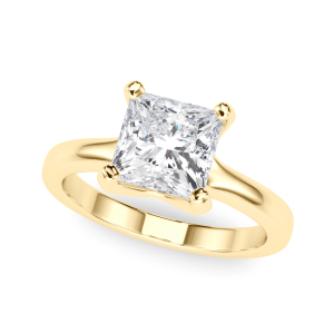Sunshine Lab-Created Diamond Yellow Gold Classic Solitaire Engagement Ring