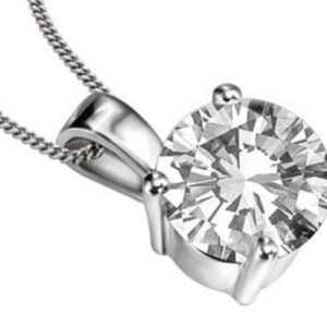 0.20-3.00 Carat Round 4 Prong Diamond Pendant