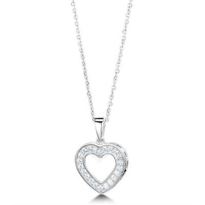 Patrica 0.10 Carat Natural Diamond Round cut Micro Pave Set  Heart Necklace