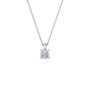 0.24 Carat Princess Cut Diamond Pendant