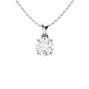 Veda 0.85 - 2.43 Carat Round cut 4 Prong  Moissanite Diamond Pendant Necklace