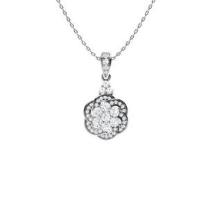Verenice 0.10 Carat Lab-Created Diamond Round cut Designer Pendant Necklace