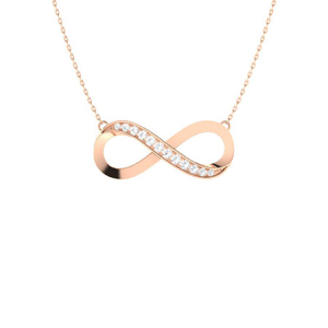 Vianca Lab-Created Diamond Rose Gold Pave Set Chain Necklace