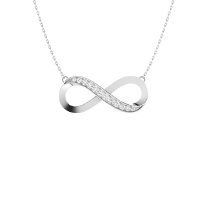 Micro Prong Setting Diamond Infinity Style Designer Necklace