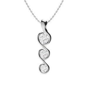 2 Prong Setting Round Diamond Journey Pendant