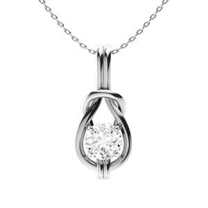 Plate Prong Setting Diamond Delicate Necklace