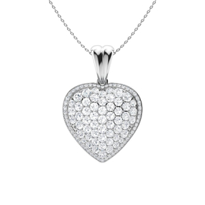 Micro Pave Round Shaped Diamond Pendant