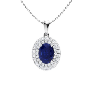 Sapphire Diamond Pendants