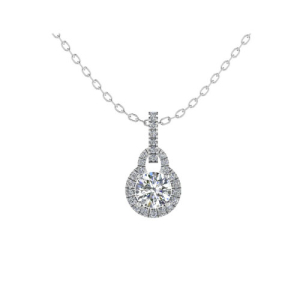 Designer Round Halo Pendant