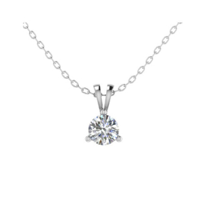 Round Diamond Solitaire Pendant