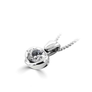 0.10 Carat Natural Round Floral Style Diamond Pendant