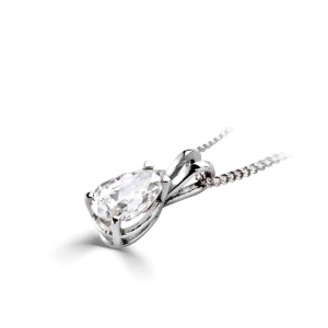 0.30 Carat Natural Pear Shaped Solitaire Diamond Pendant