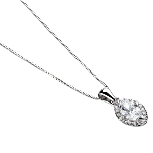 0.37 Carat Natural Marquise Cut Halo Style Diamond Pendant