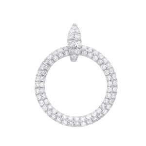 0.63 Carat Natural Brilliant Round Cut Circle Diamond Pendant