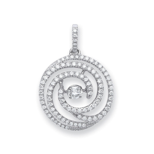 0.60 Carat Natural Round Shaped Drop Style Circle Diamond Pendant