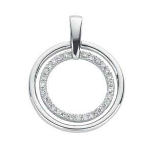 0.20 Carat Natural Round Shaped Diamond circle Pendant