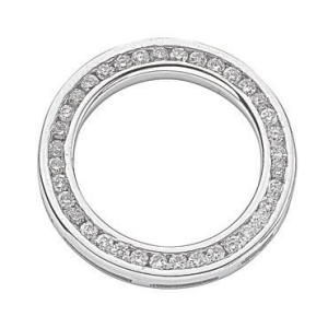 0.45 Carat natural Round Shaped Sterling Circle Diamond Pendant