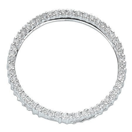 1.00 Carat Natural Round Shaped Circle styled Diamond Pendant