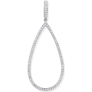 0.23 Carat Natural Round Diamond Pear shaped Drop Pendant