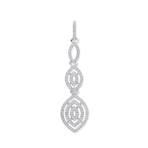 0.25 carat Natural Round Diamond Designer Drop Pendant