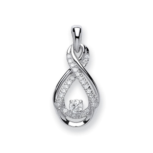 0.20 Carat Natural Round Diamond Drop Pendant