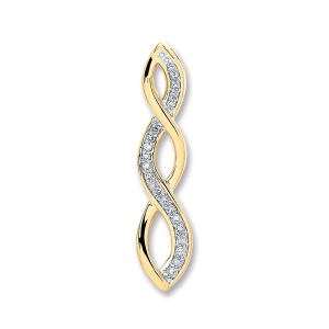 0.08 Carat Natural Round Designer Diamond Pendant