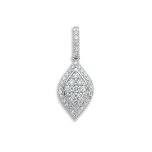 0.33 Carat Natural Round Diamond Drop Pendant In White/Yellow/Rose Gold 