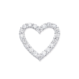 1.01 Carat Natural Round Cut Diamond Heart Pendant