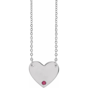 Hyacinth 0.03 Carat Natural Ruby Round cut Bezel Set  Necklace