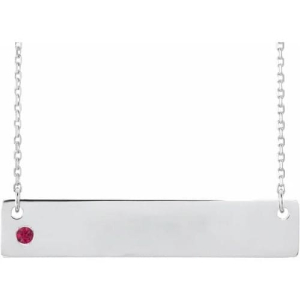 Hydrangea 0.05 Carat Natural Ruby Round cut Bezel Set  Necklace