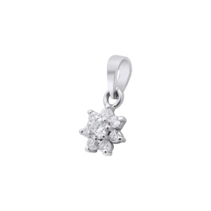 Tamie 0.25 Carat Natural Diamond Round cut Prong Set  Cluster Pendant Necklace