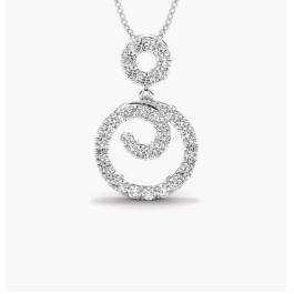 0.52 Carat Natural And Lab Created Round Diamond Drop Pendant