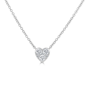 Parissa 0.58 Carat Natural Diamond Round cut  Heart Necklace