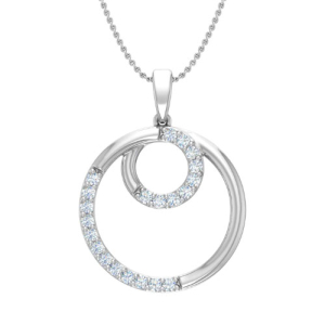 0.15 Carat Natural And Lab Grown Round Diamond Circle Pendant