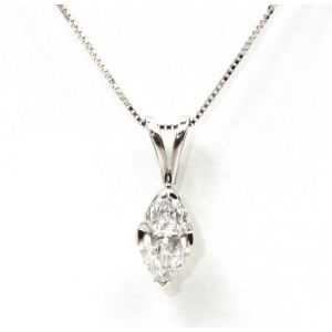Teressa Lab-Created Diamond 2 Prong Halo Pendant Necklace