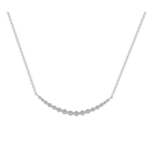 0.25 Carat Shared Prong Setting Round Diamond Set Delicate Necklace