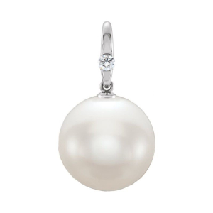 Questa Round cut Semi Bezel  Pearl Gemstone Necklace