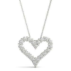 Pearline Natural Diamond Heart Necklace