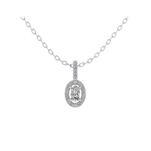 Icon Oval Diamond Pendant