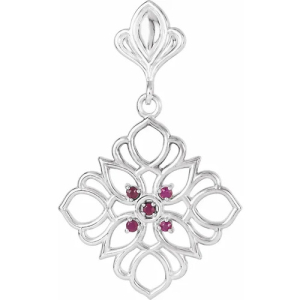 Patralekha Lab Grown Ruby Rose Gold Prong Set  Necklace