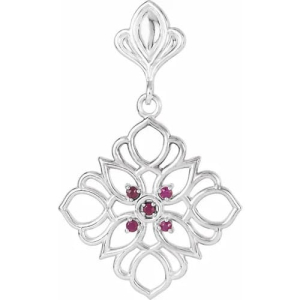 Patralekha 0.10 Carat Lab Grown Ruby Round cut Prong Set  Necklace